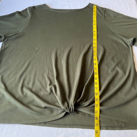 J. Jill Soft Cotton Modal Blend Twisted Hem Pullover Blouse - Picture 4 of 8